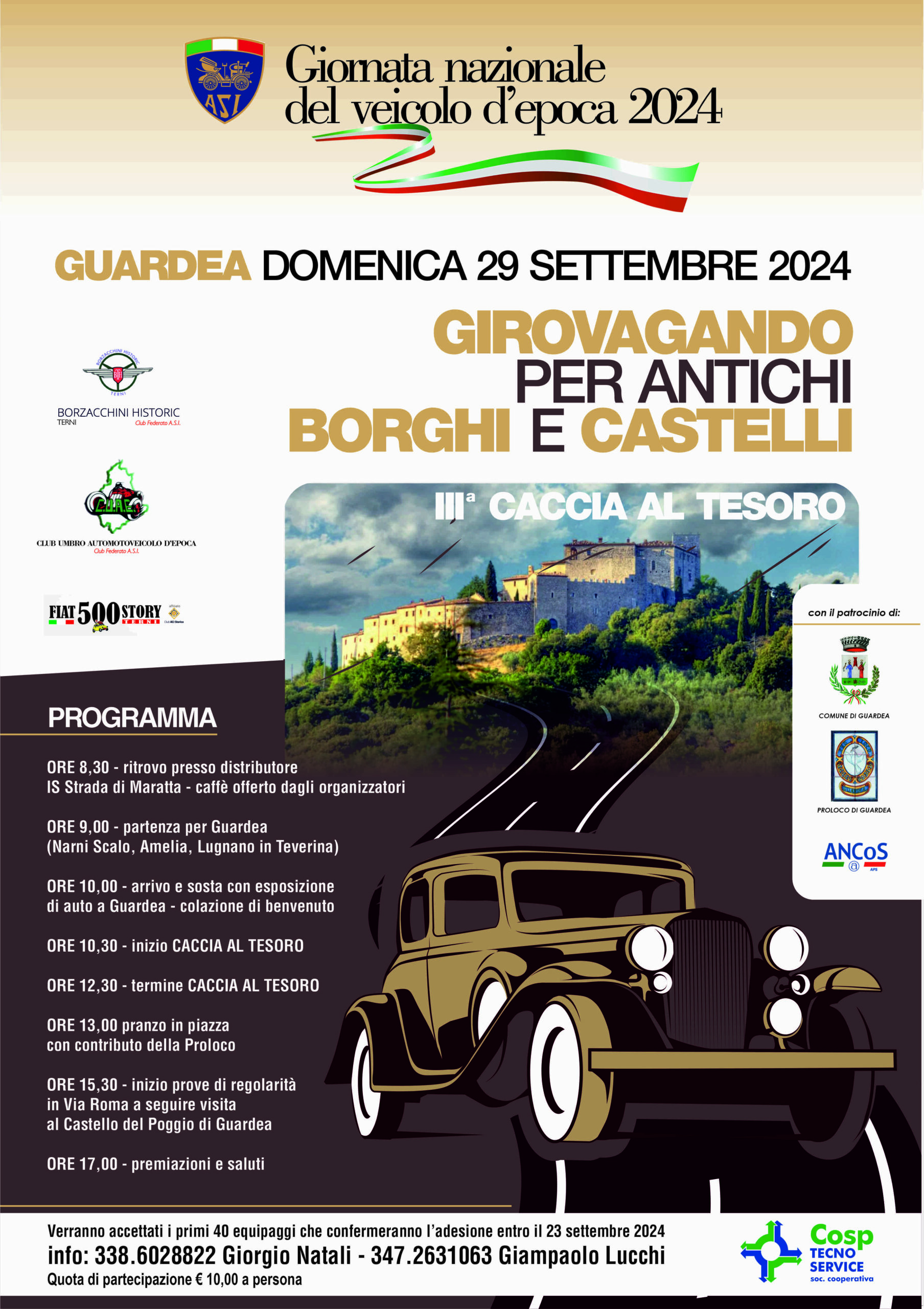 Domenica 29 Settembre “Giornata nazionale del veicolo d’epoca”